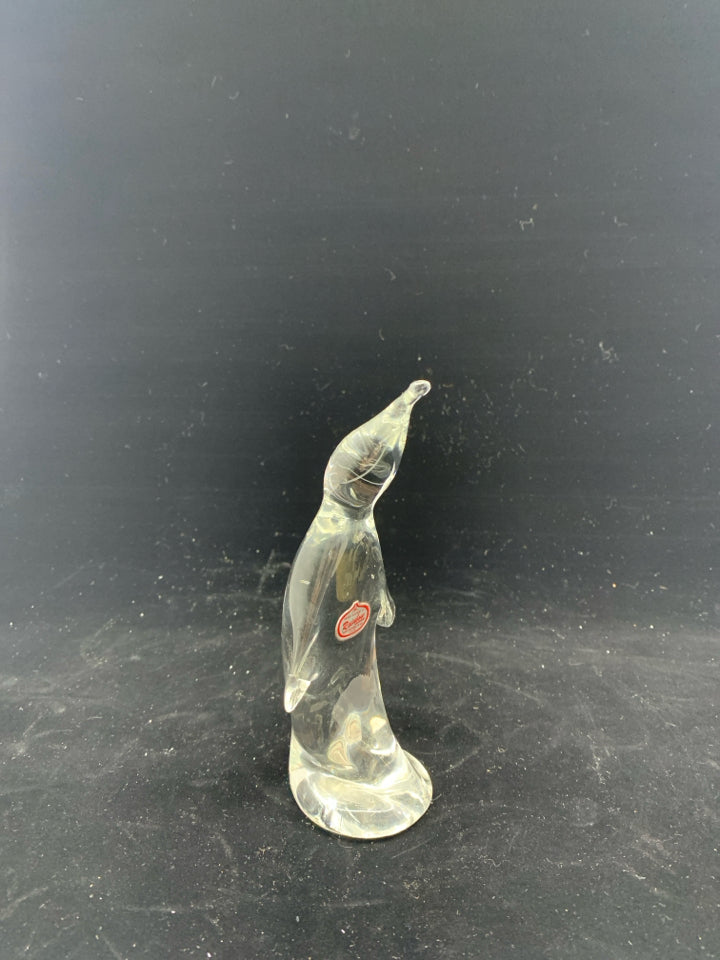 VTG VIKING/RAINBOW BLOWN GLASS PENGUIN.