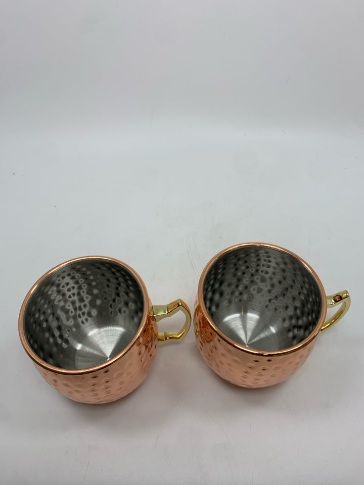 2 HAMMERED MOSCOW MULE MUGS.
