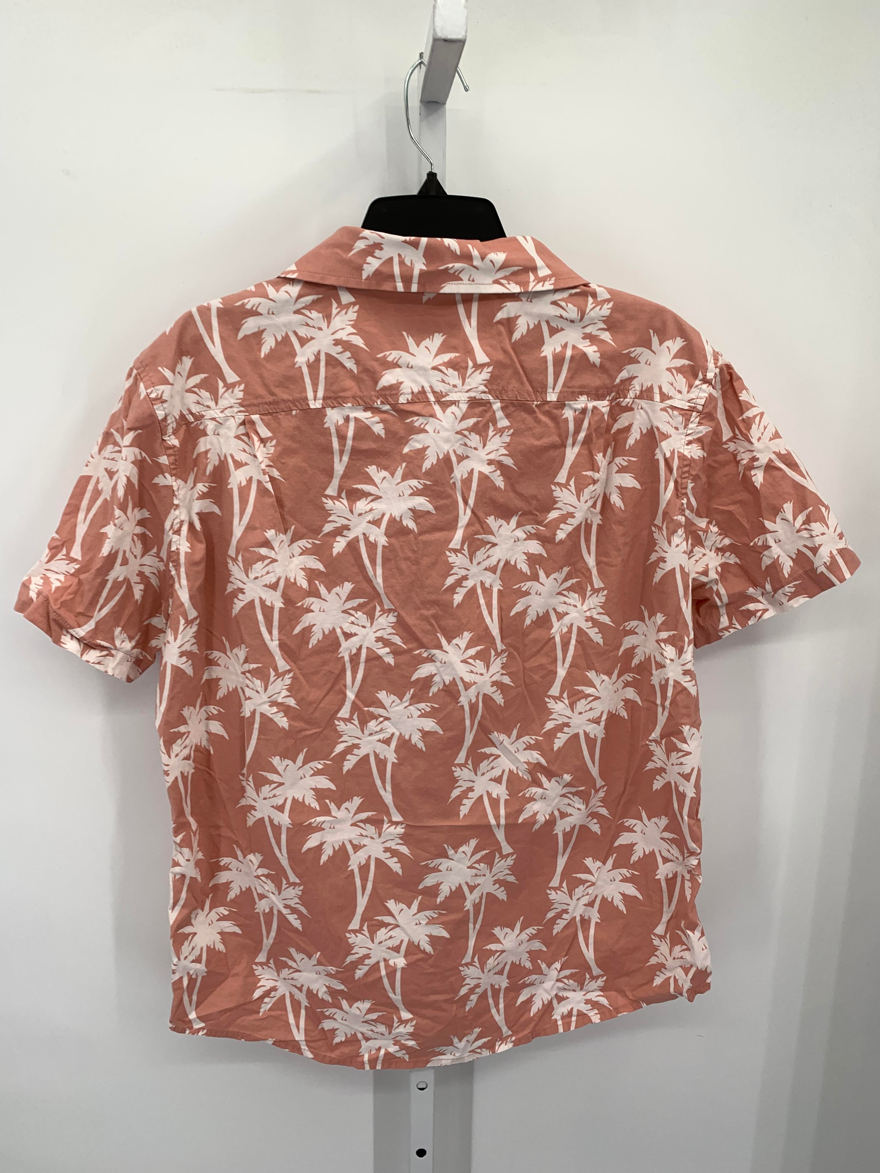 WHITE PALM TREES BUTTON DOWN