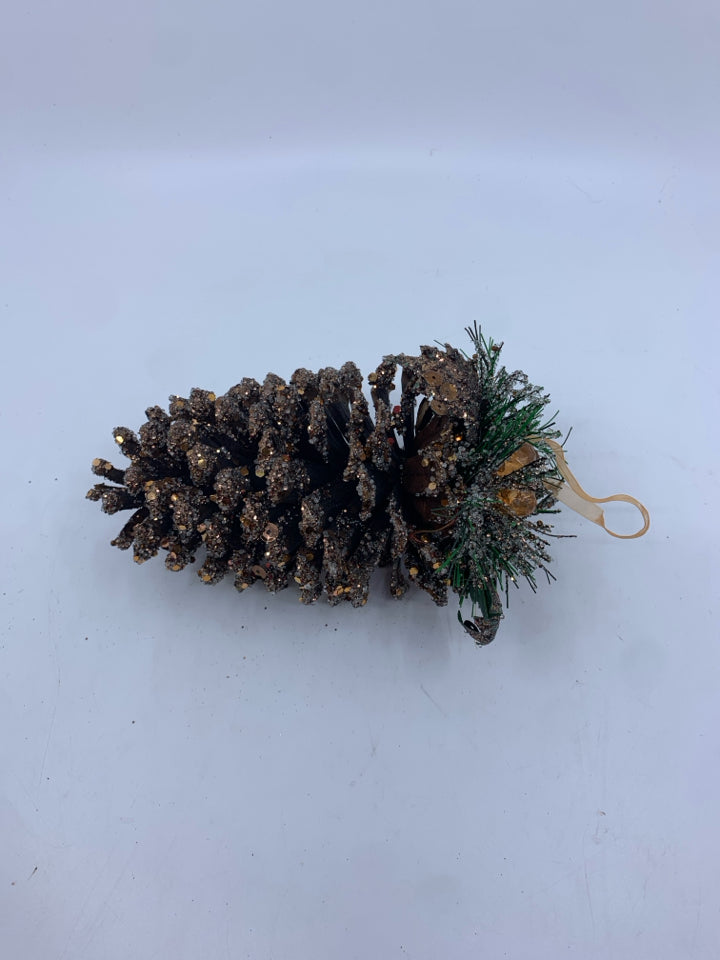 JUMBO PINECONE ORNAMENT.