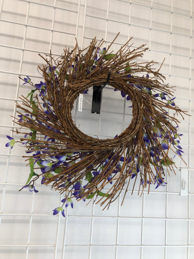 PURPLE FLORAL WREATH.
