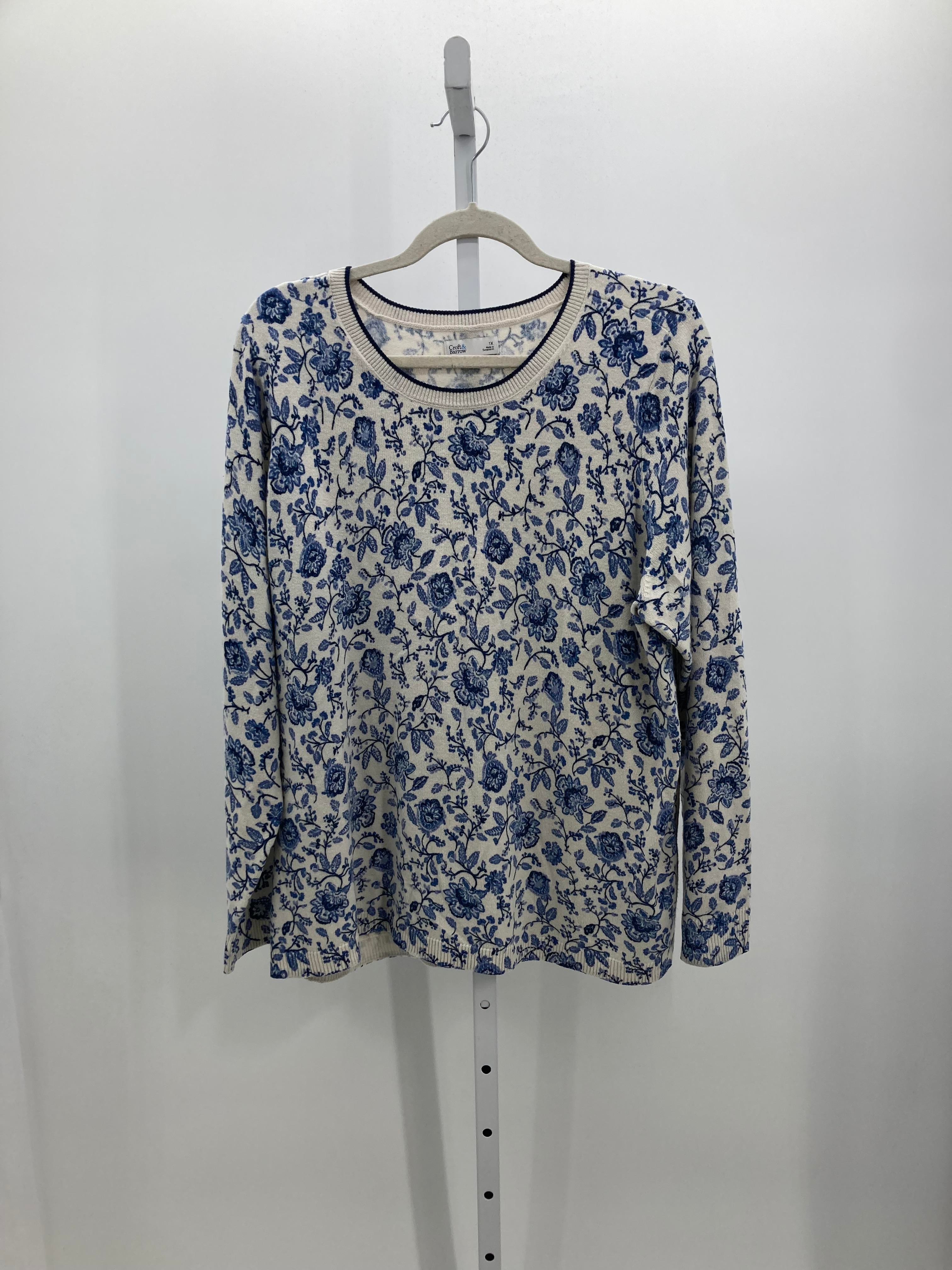 Croft & Barrow Size 1X Womens Long Slv Sweater
