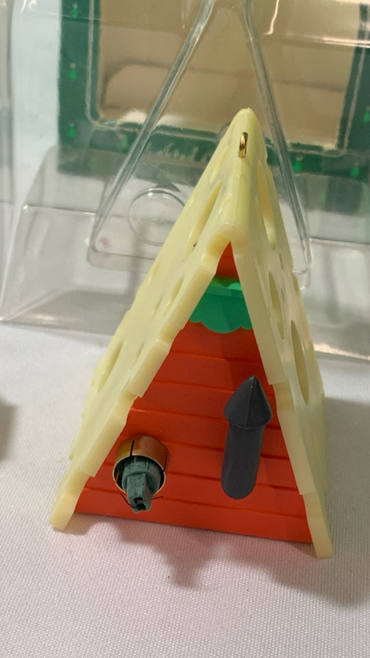 VTG HALLMARK SWISS CHEESE LANE ORNAMENT.