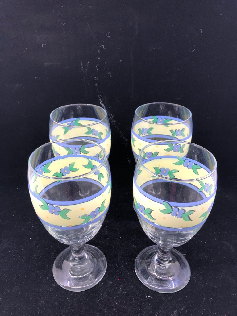 4 SUMMER BREEZE GOBLETS.