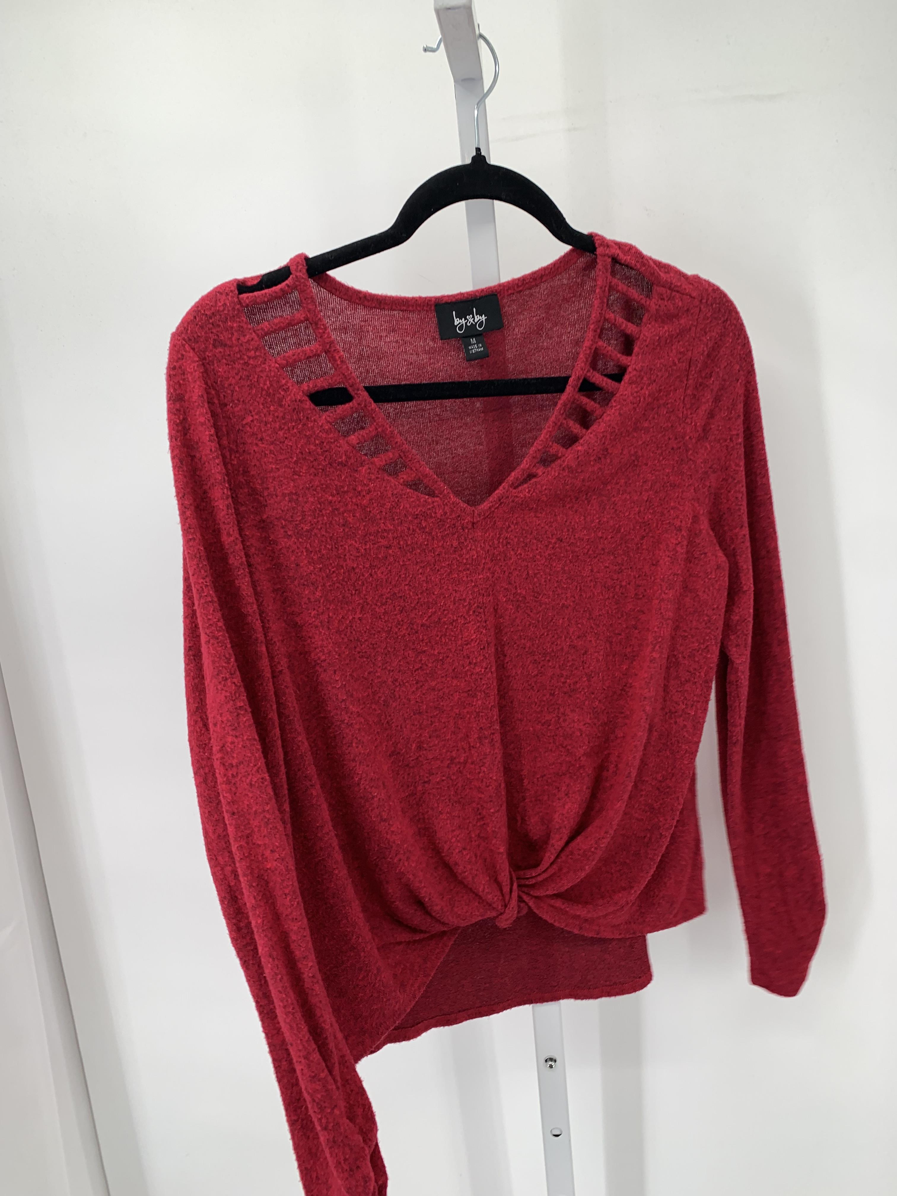By & By Size Medium Juniors Long Sleeve Shirt