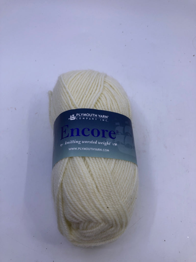 NIP ENCORE CREAM YARN.