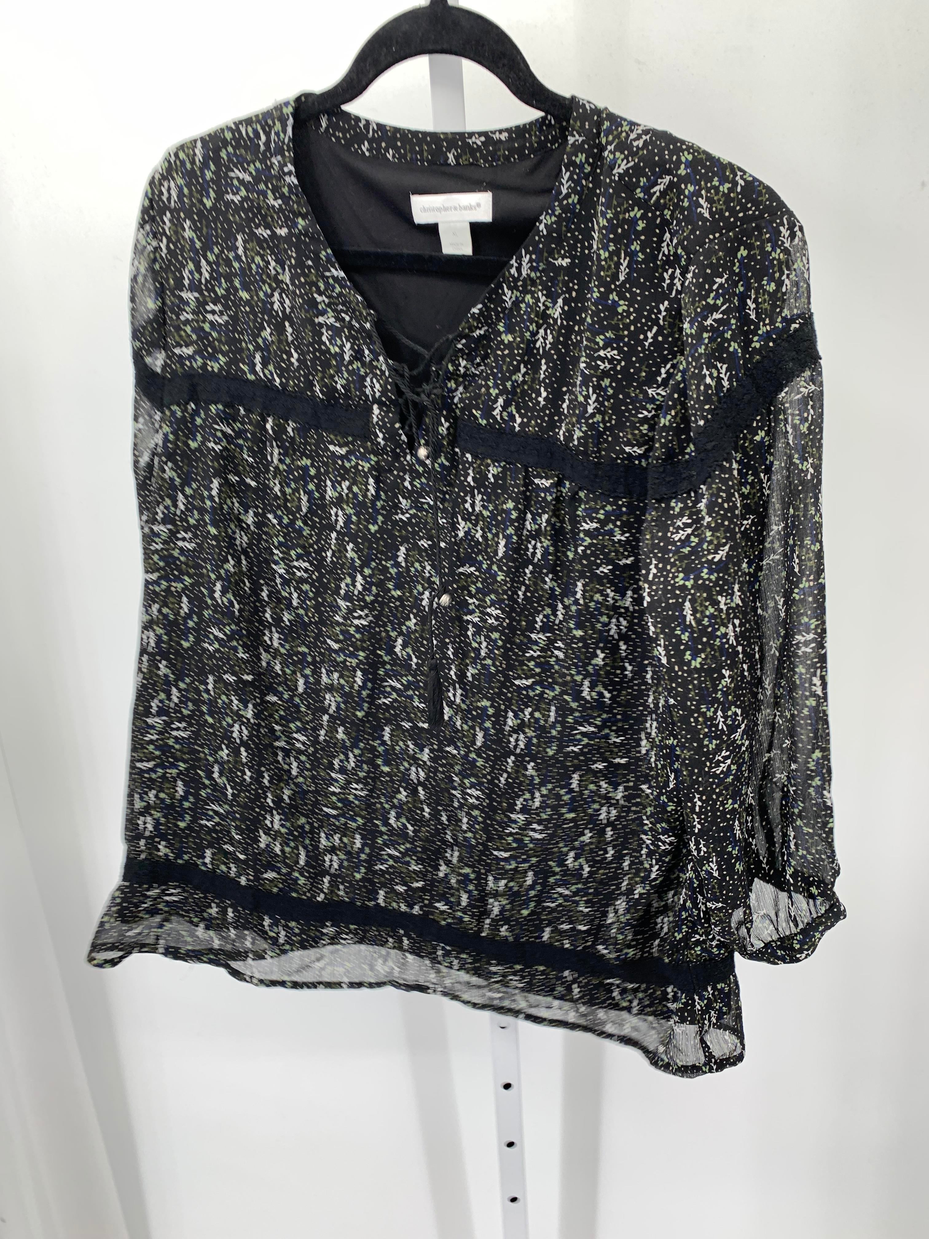 Christopher & Banks Size Extra Large Misses 3/4 Sleeve Shirt