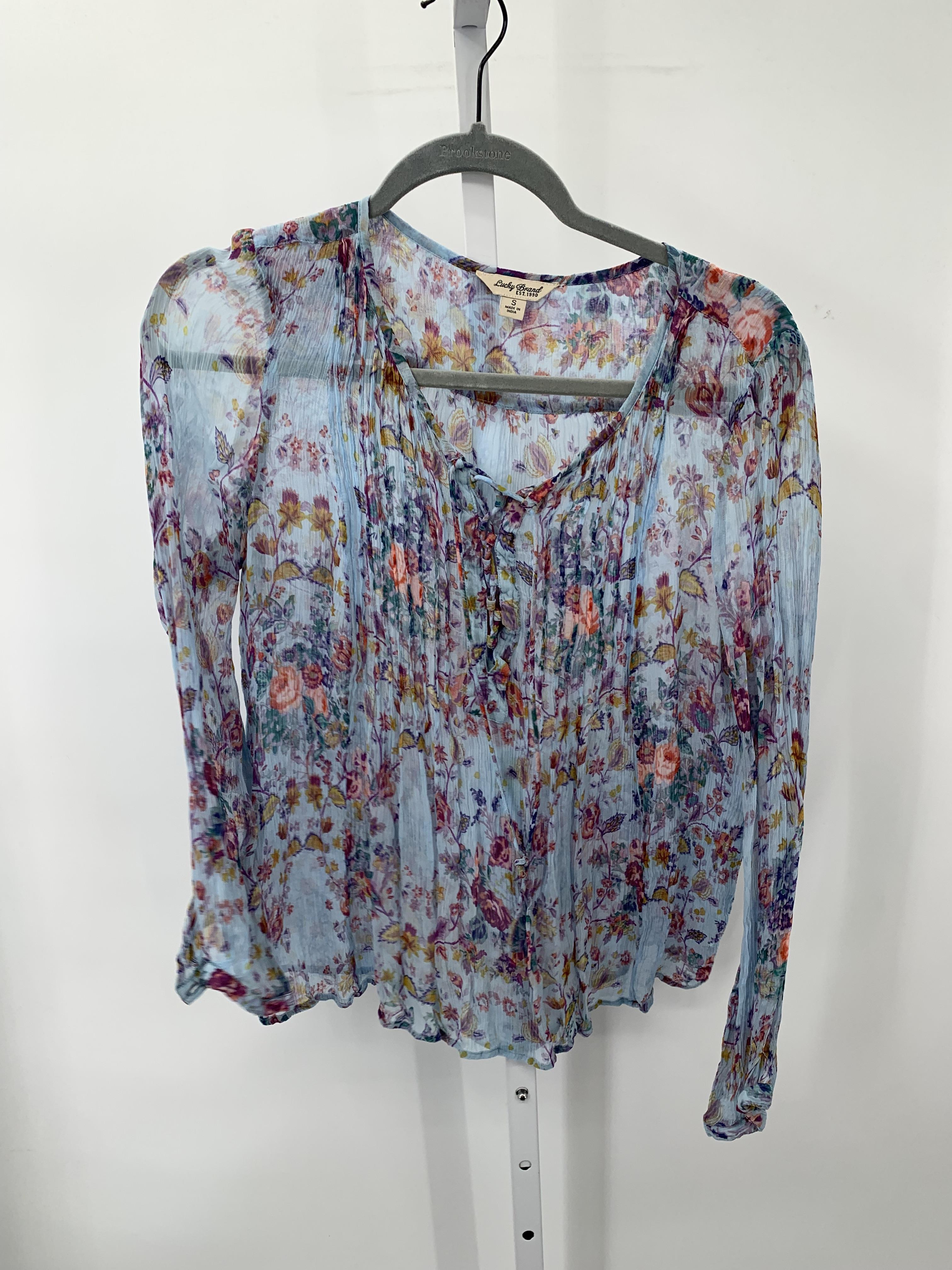 Lucky Brand Size Small Misses Long Sleeve Shirt