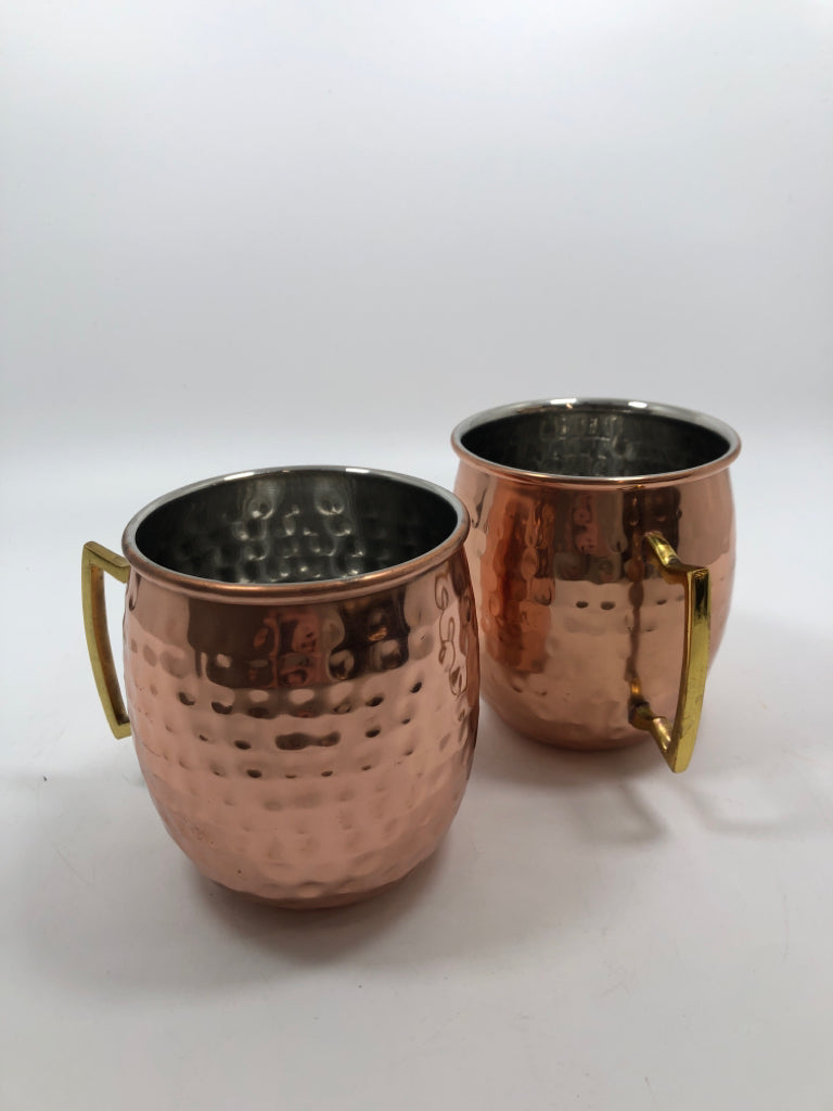 2 PIER 1 MOSCOW MULE MUGS.