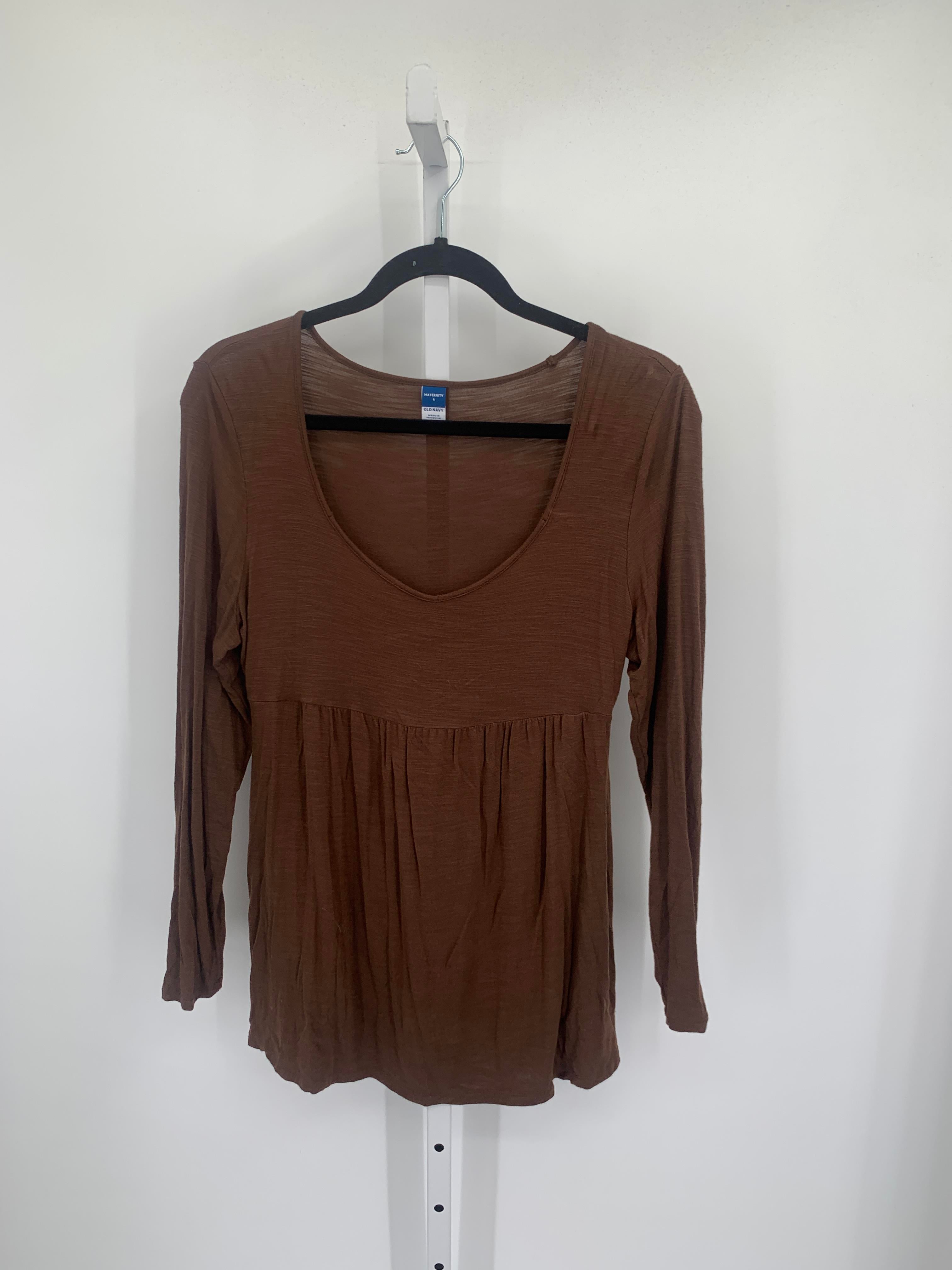 Old Navy Brown Size Small Maternity Long Sleeve Shirt