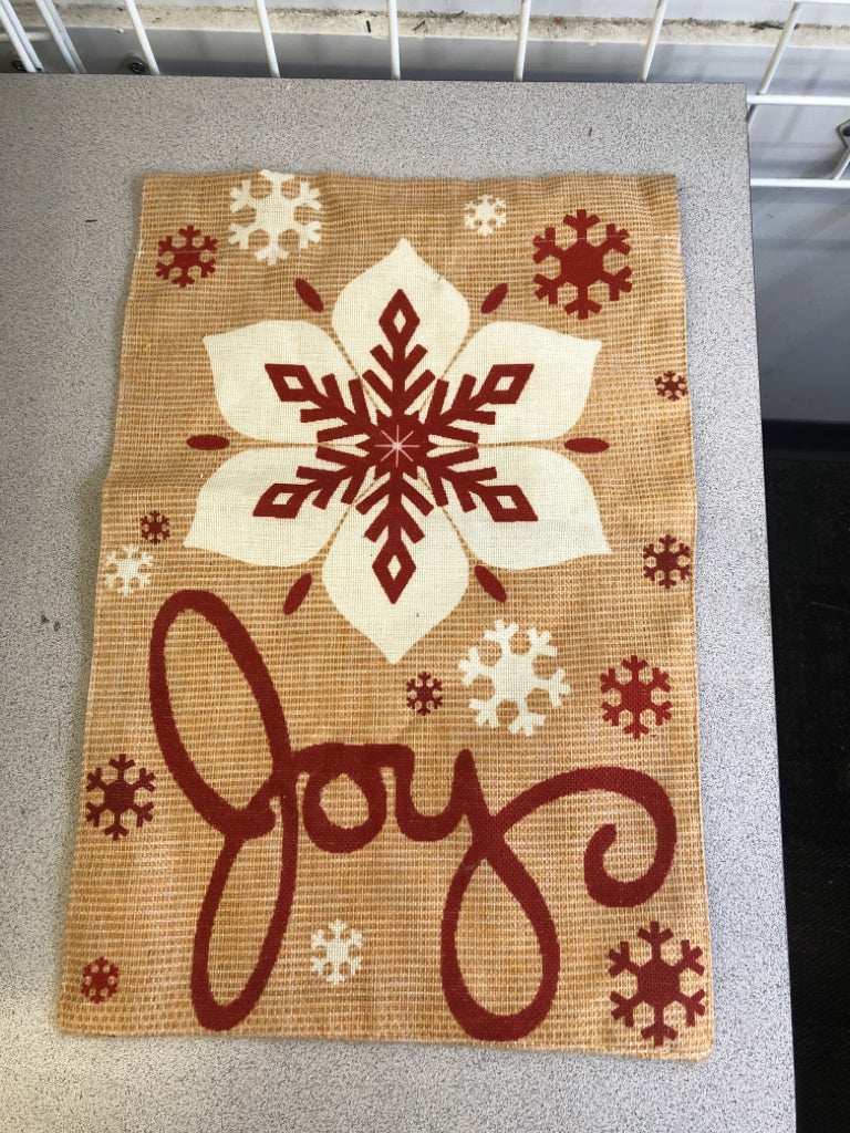 "JOY" GARDEN FLAG.