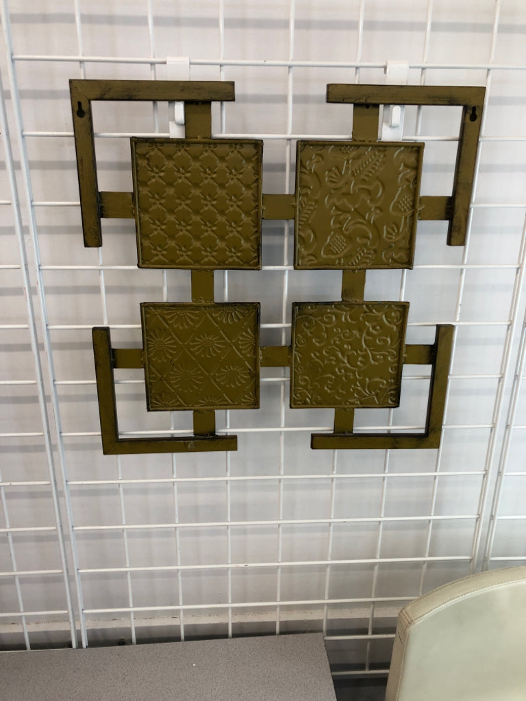 DARK BRUSHED METAL SQUARE WALL-ART.