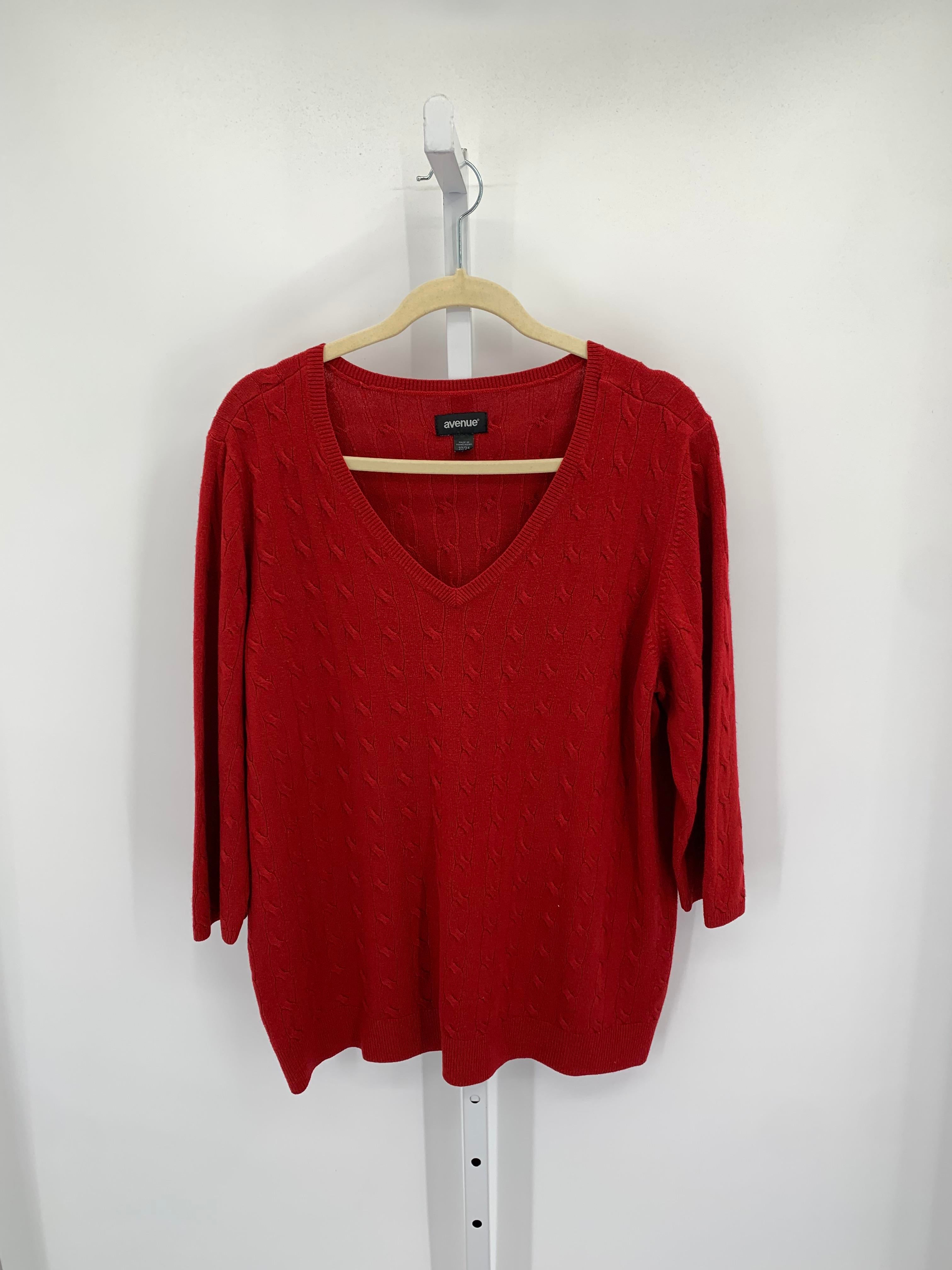 Avenue Size 22/24 W Womens Long Slv Sweater