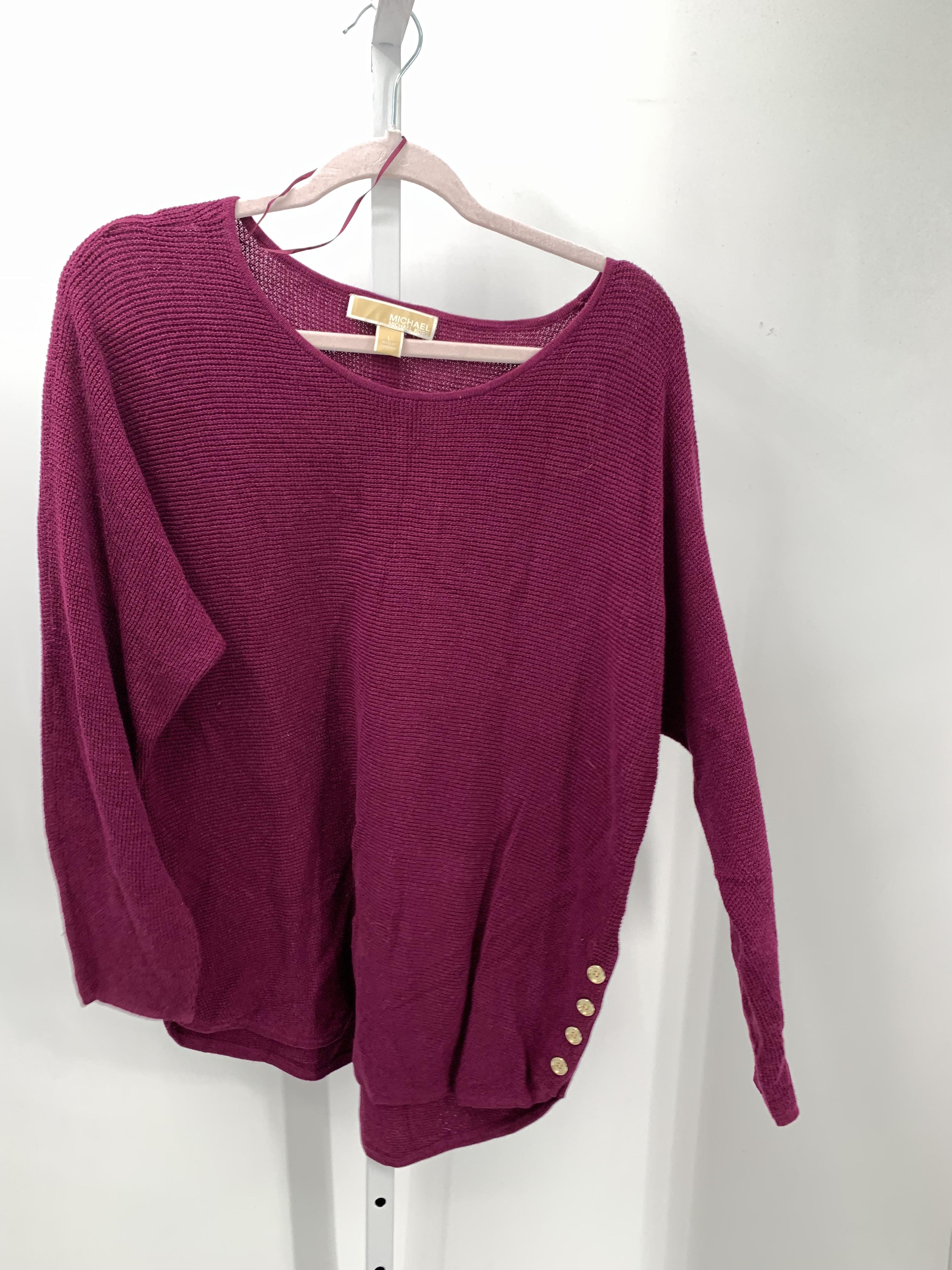 Michael Kors Size Large Misses Long Slv Sweater