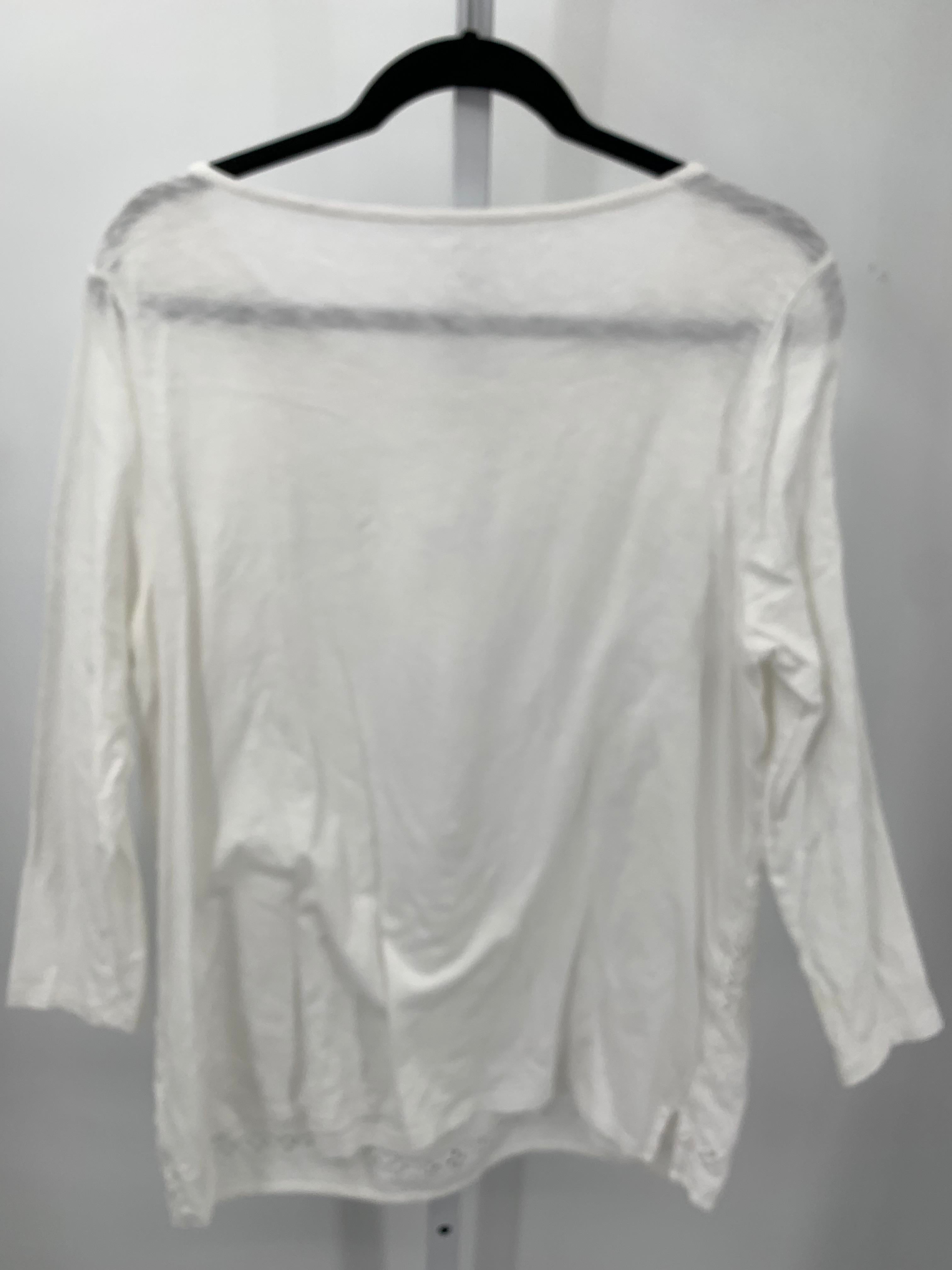 Kim Rogers Size Large Misses 3/4 Sleeve Shirt
