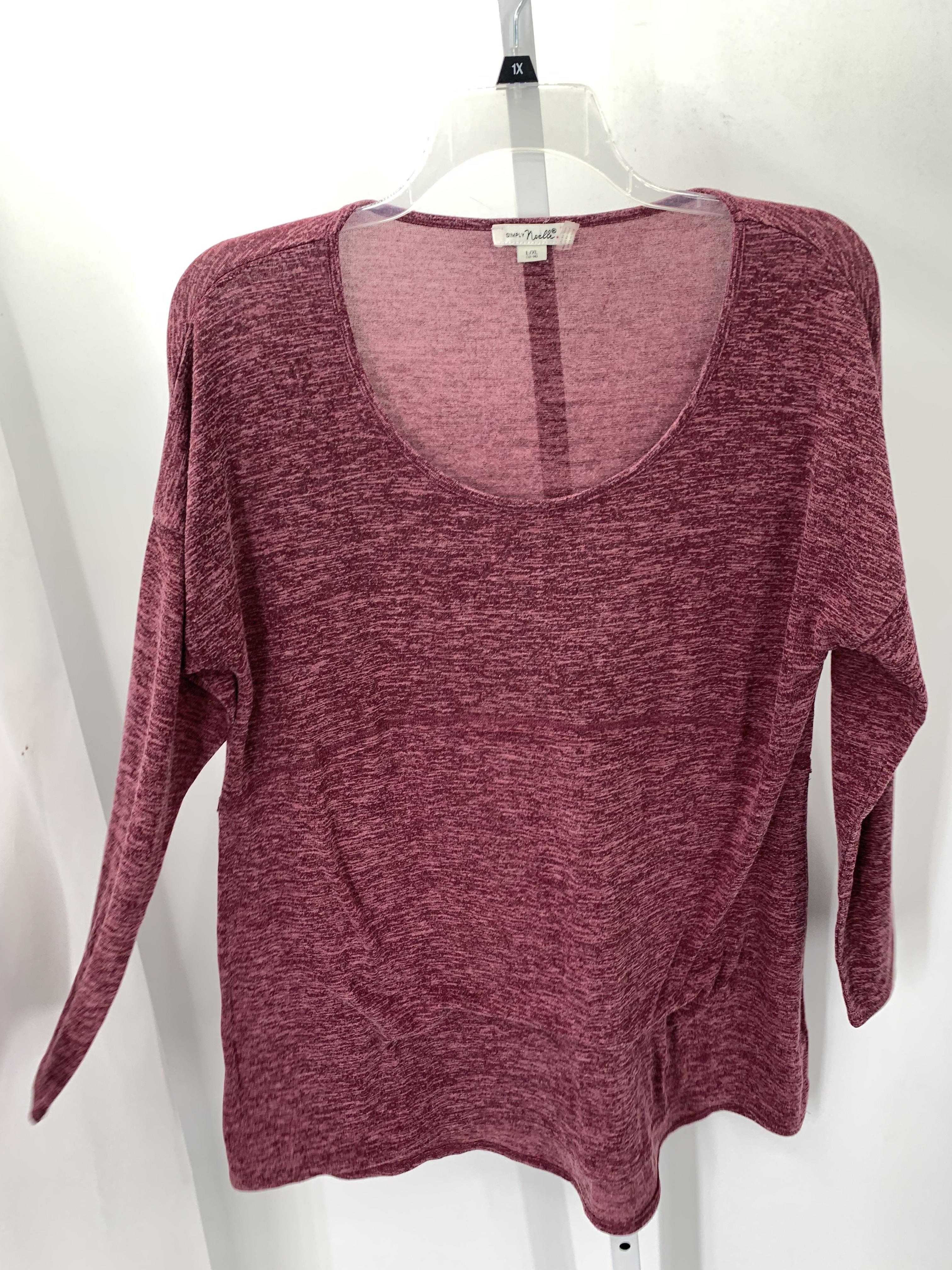 Simply Noelle Size Large Misses 3/4 Sleeve Shirt