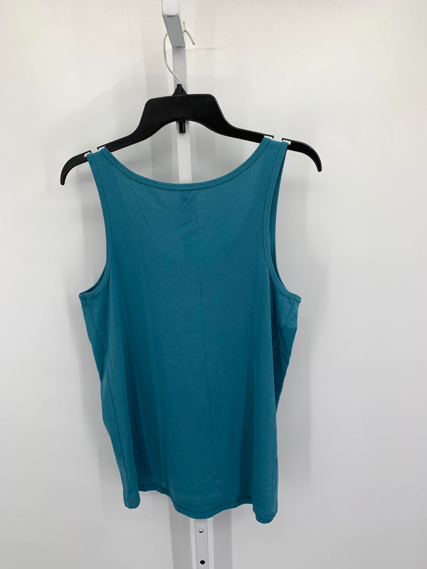 Time and Tru Teal Size Large Maternity Tank