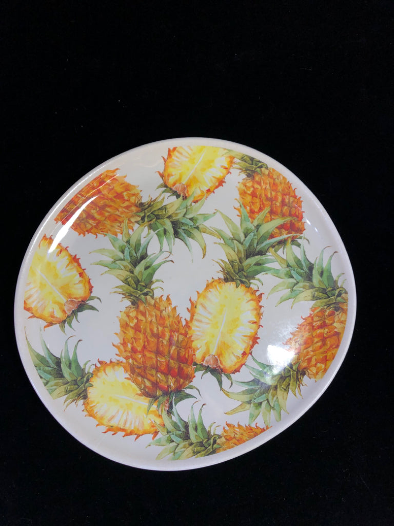 PINEAPPLE PRINT MELAMINE PLATE.