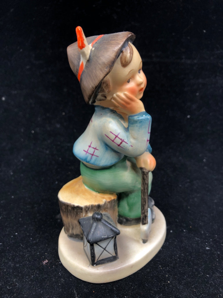 VTG LITTLE BOY W AXE AND LANTERN "TIRED".