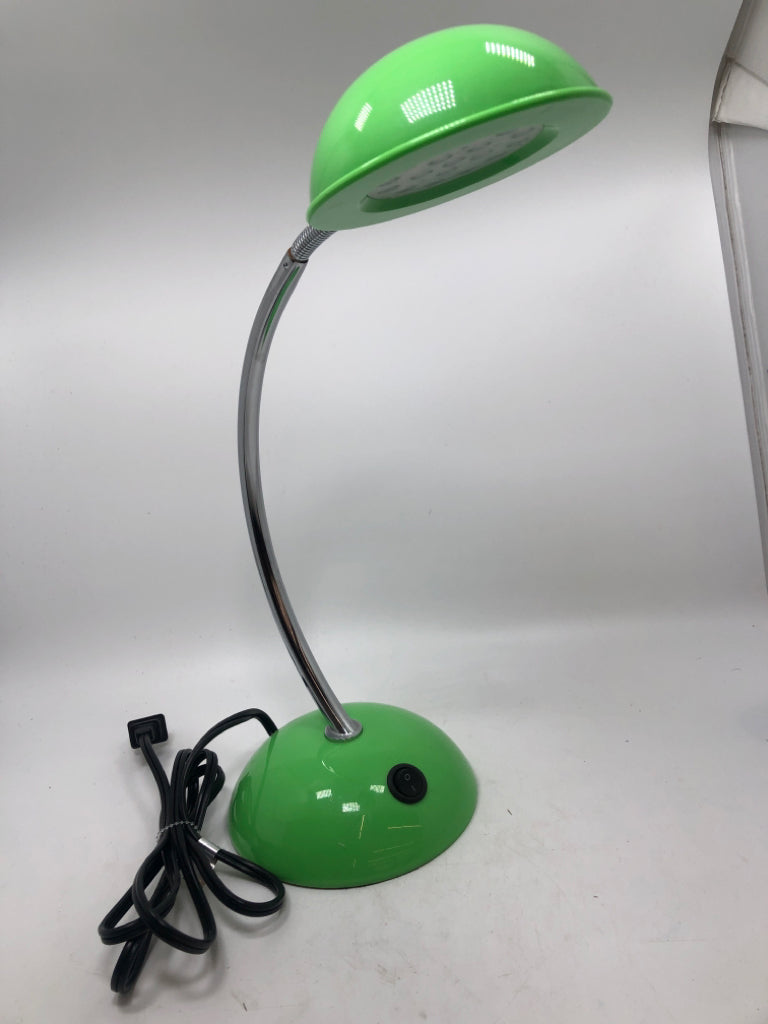 LIME GREEN LED DESK LAMP.