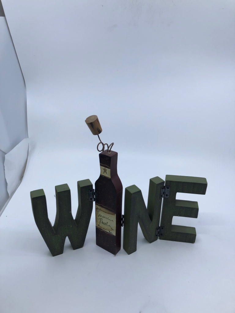 GREEN WINE FOLDABLE SIGN.