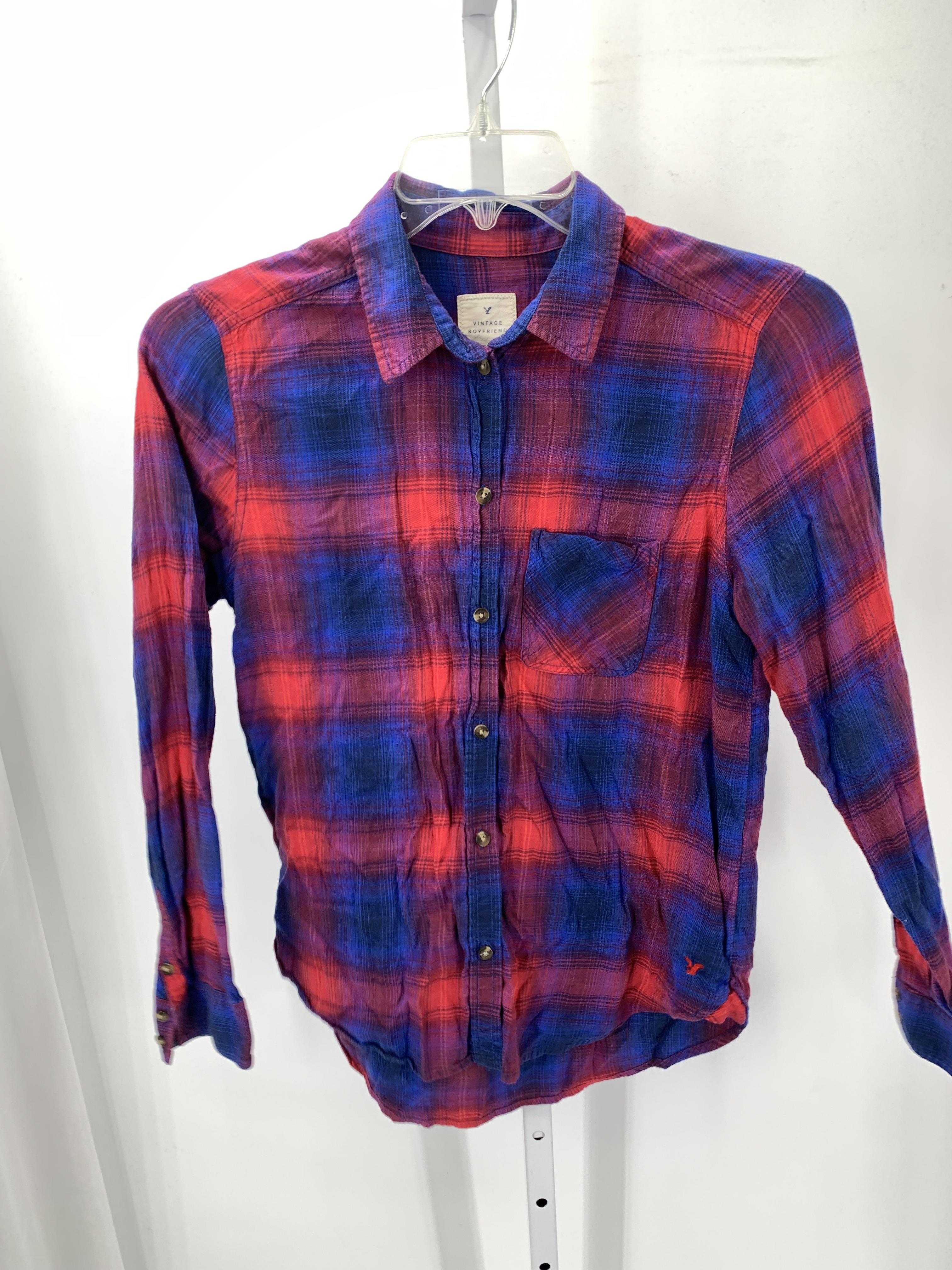 American Eagle Size Medium Juniors Long Sleeve Shirt