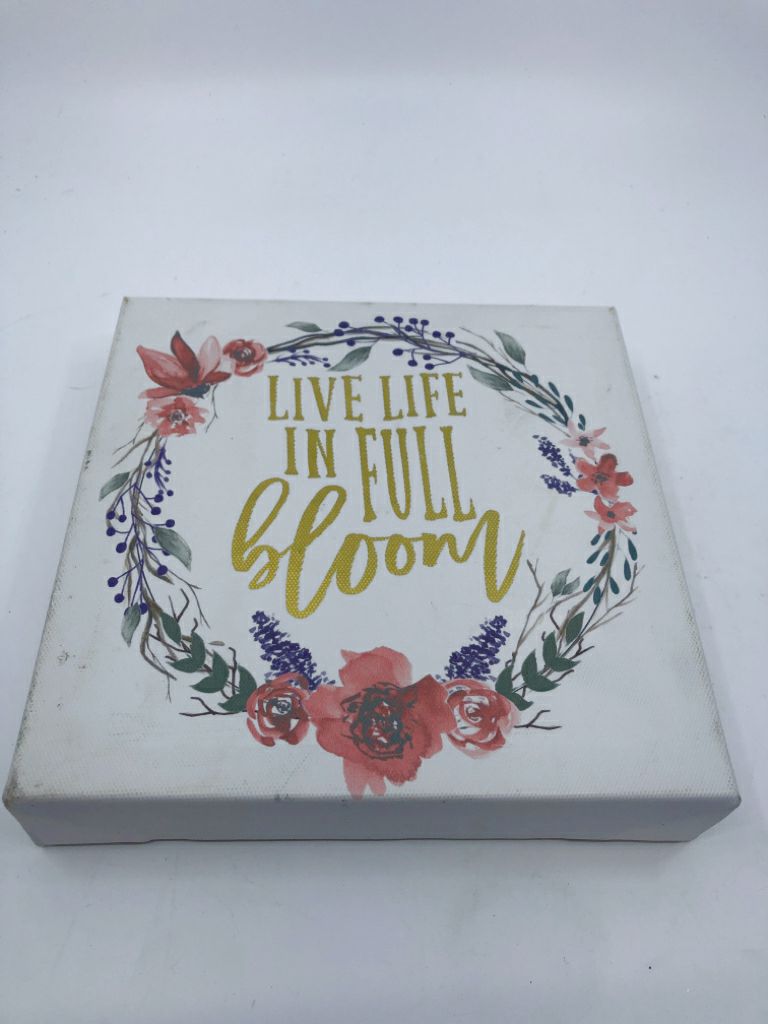 LIVE LIFE SMALL CANVAS WALL ART.