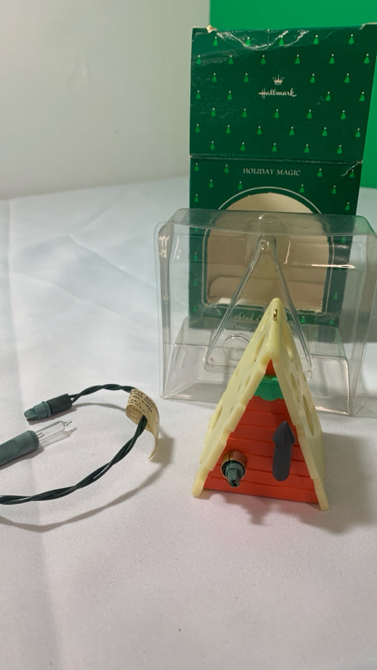 VTG HALLMARK SWISS CHEESE LANE ORNAMENT.