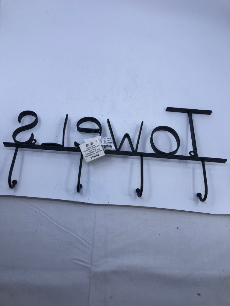 BLACK METAL "TOWELS" HOOKS 4.