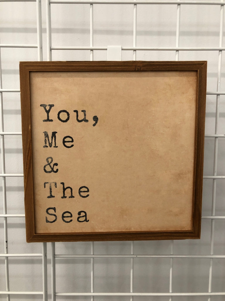 YOU ME AND THE SEA WOOD FRAME WALL DECOR.