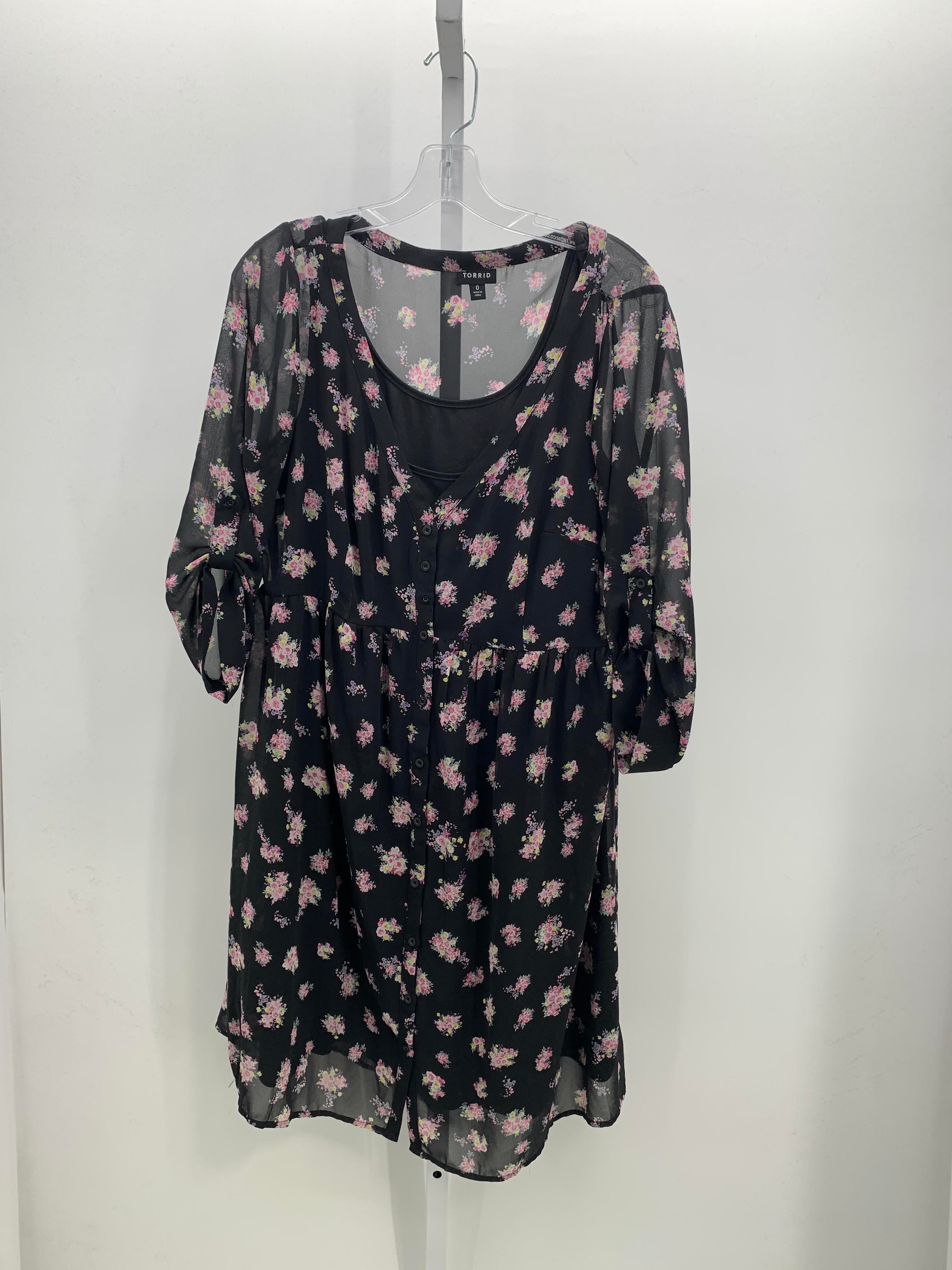 Torrid Size 0X Womens 3/4 Sleeve Dress