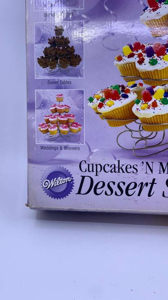 NIB WILTON DESSERT STAND.