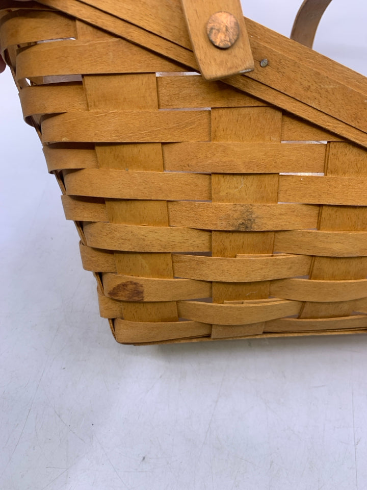 1994 MEDIUM VEGETABLE BASKET W/ HANDLES PLASTIC PROTECTOR.