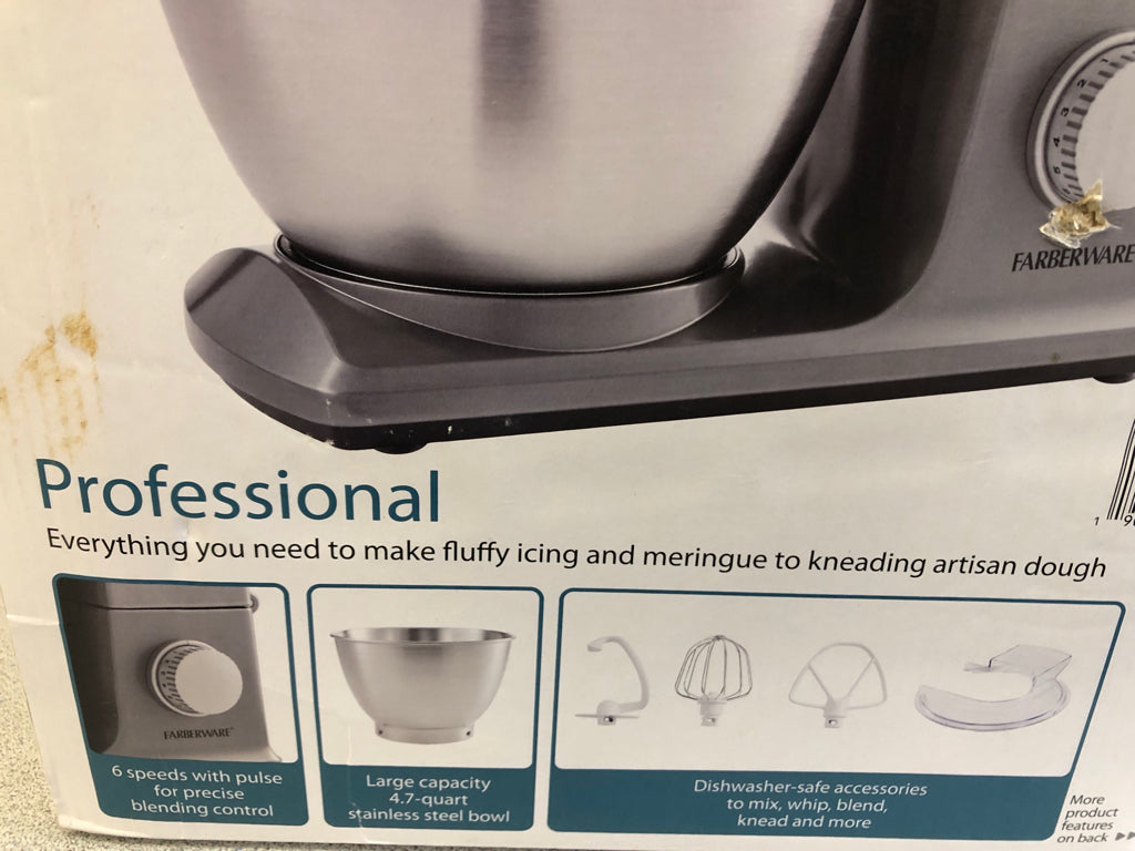 NIB PROFESSIONAL METAL BODY STAND MIXER.