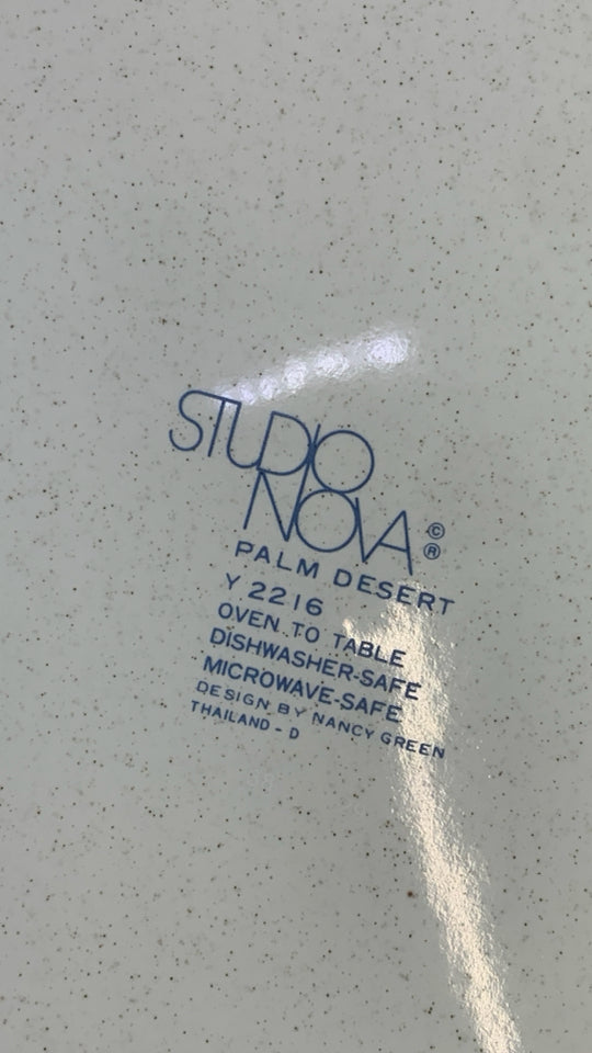 4 STUDIO NOVA PALM DESERT DINNER PLATES.