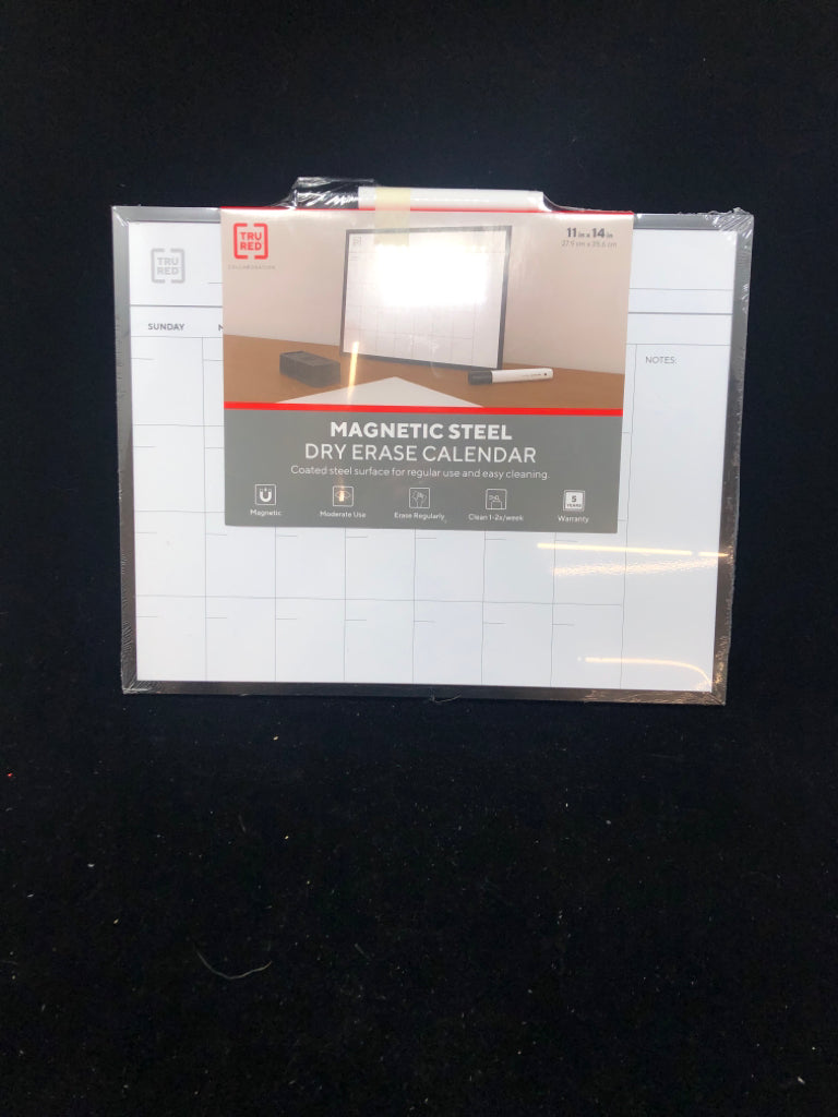 NWT MAGNETIC STEEL DRY ERASE CALENDAR.