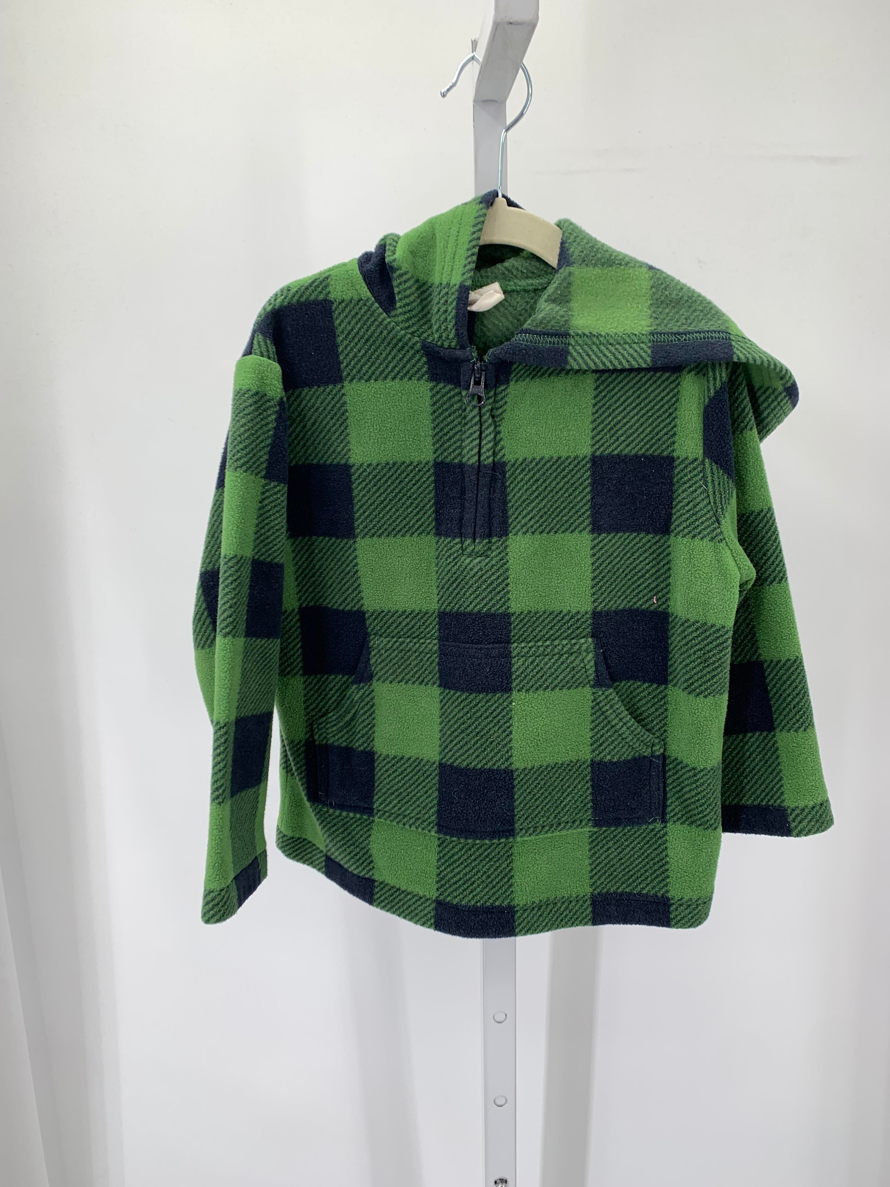 PLAID HOODED FLEECE
