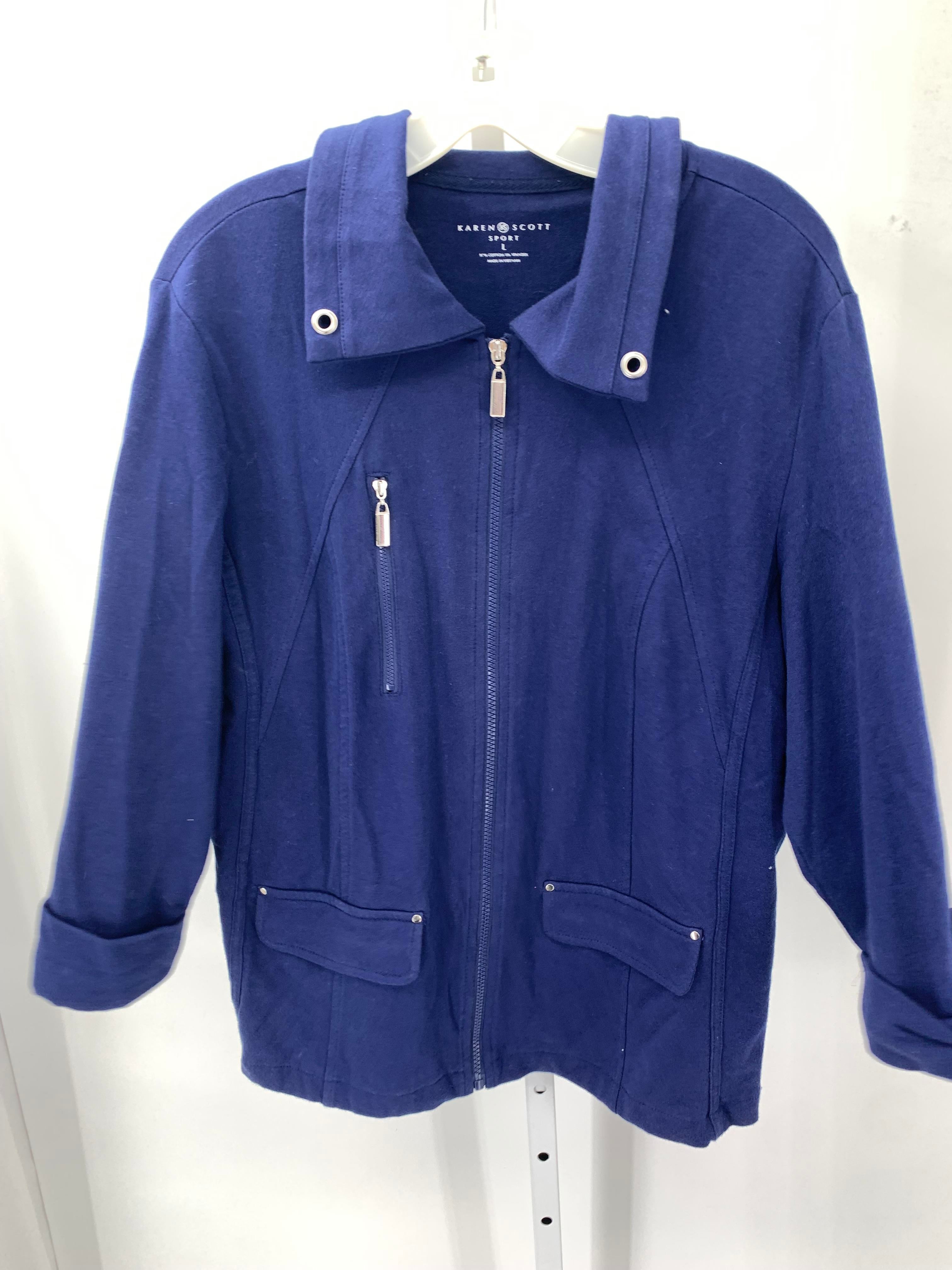 Karen Scott Size Large Misses Sweat Jacket