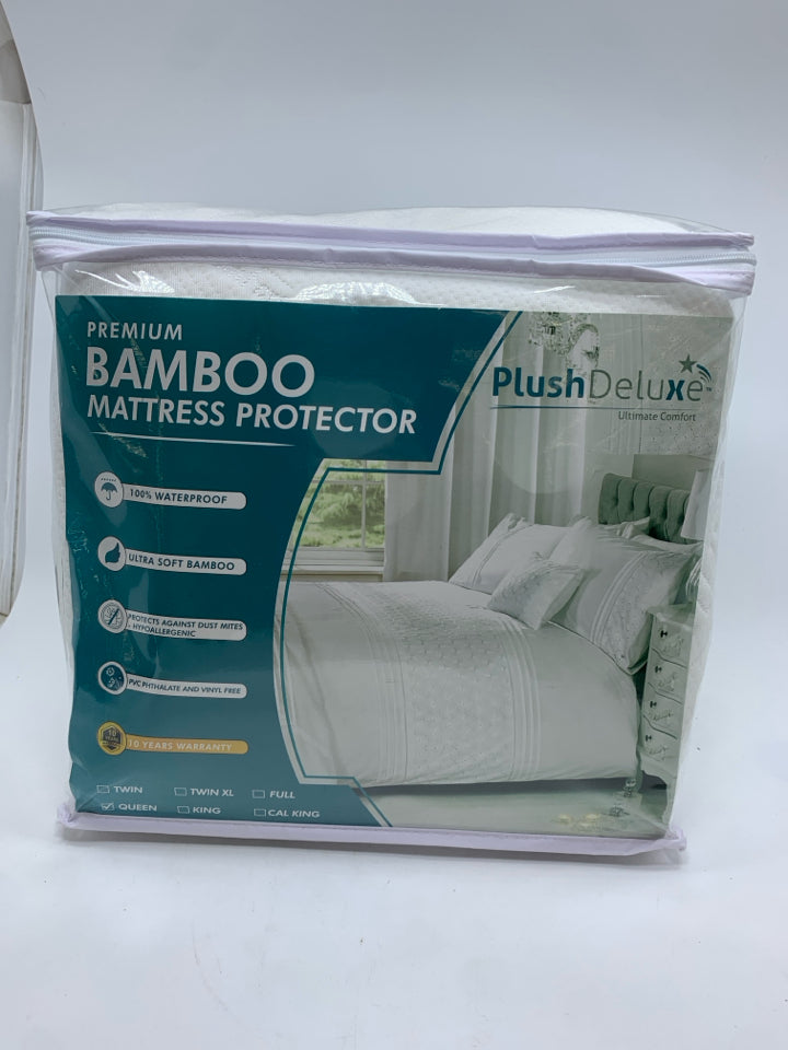 NIP BAMBOO QUEEN MATTRESS PROTECTOR.