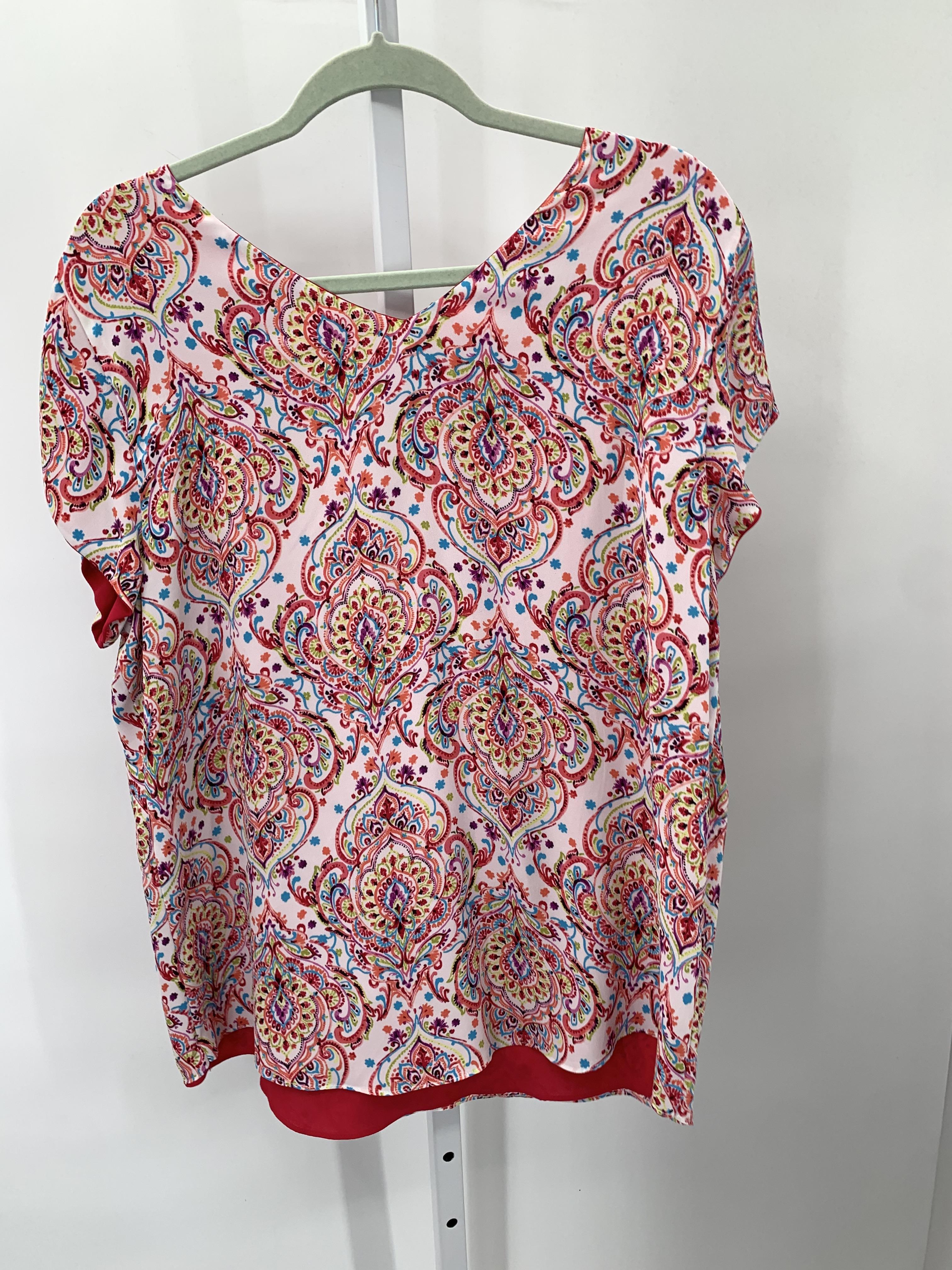 Chico's Size 12 Misses Short Sleeve Shirt