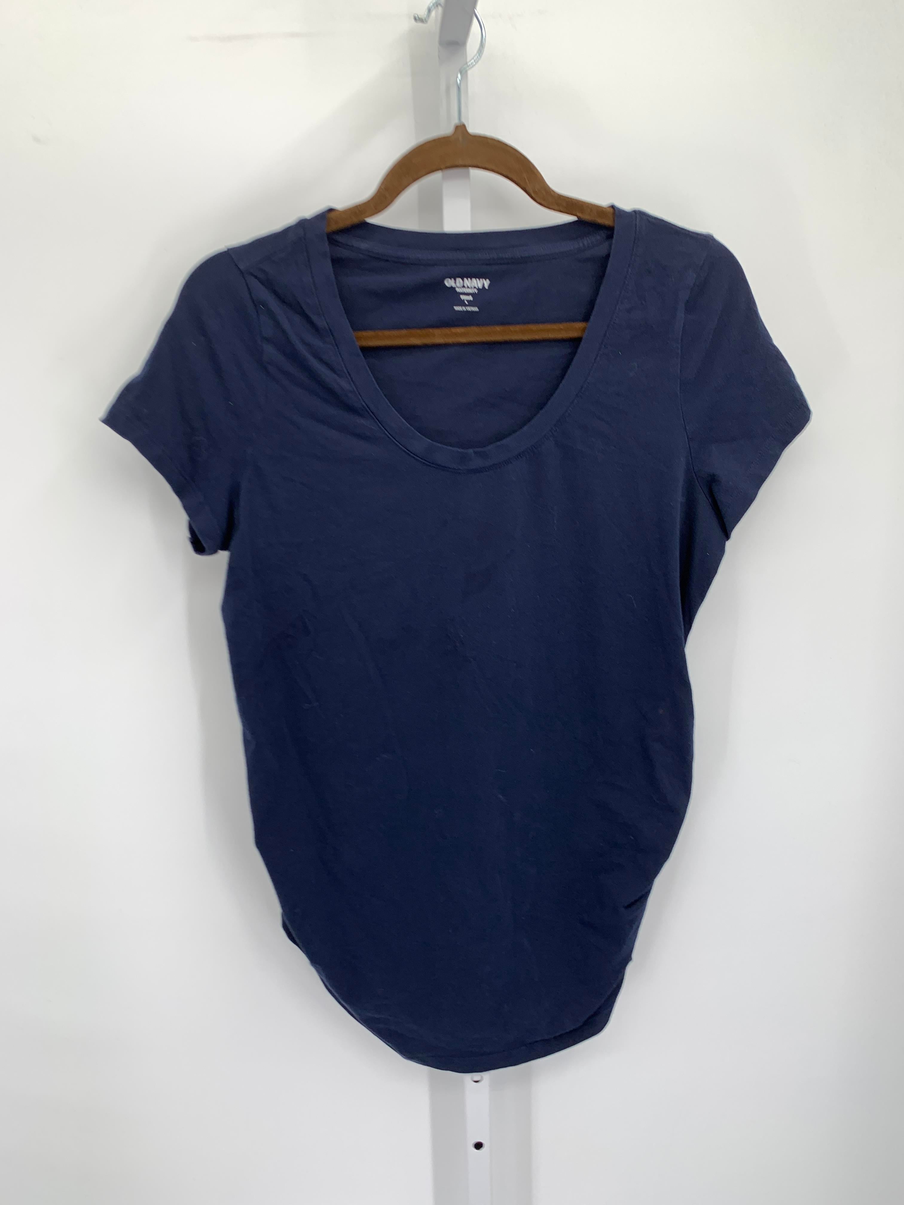 Old Navy Navy Size Large Maternity Short Sleeve Shirt