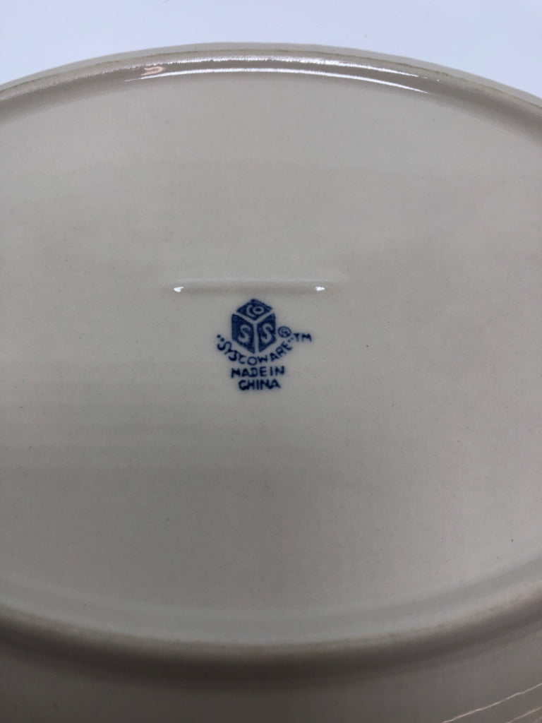 SYSCOWARE BROWN RIMMED PLATTER.