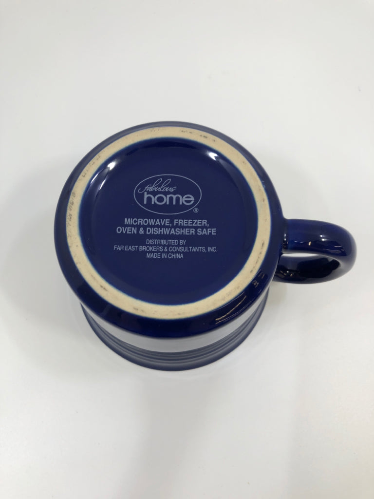 BLUE FABULOUS HOME SOUP MUG.