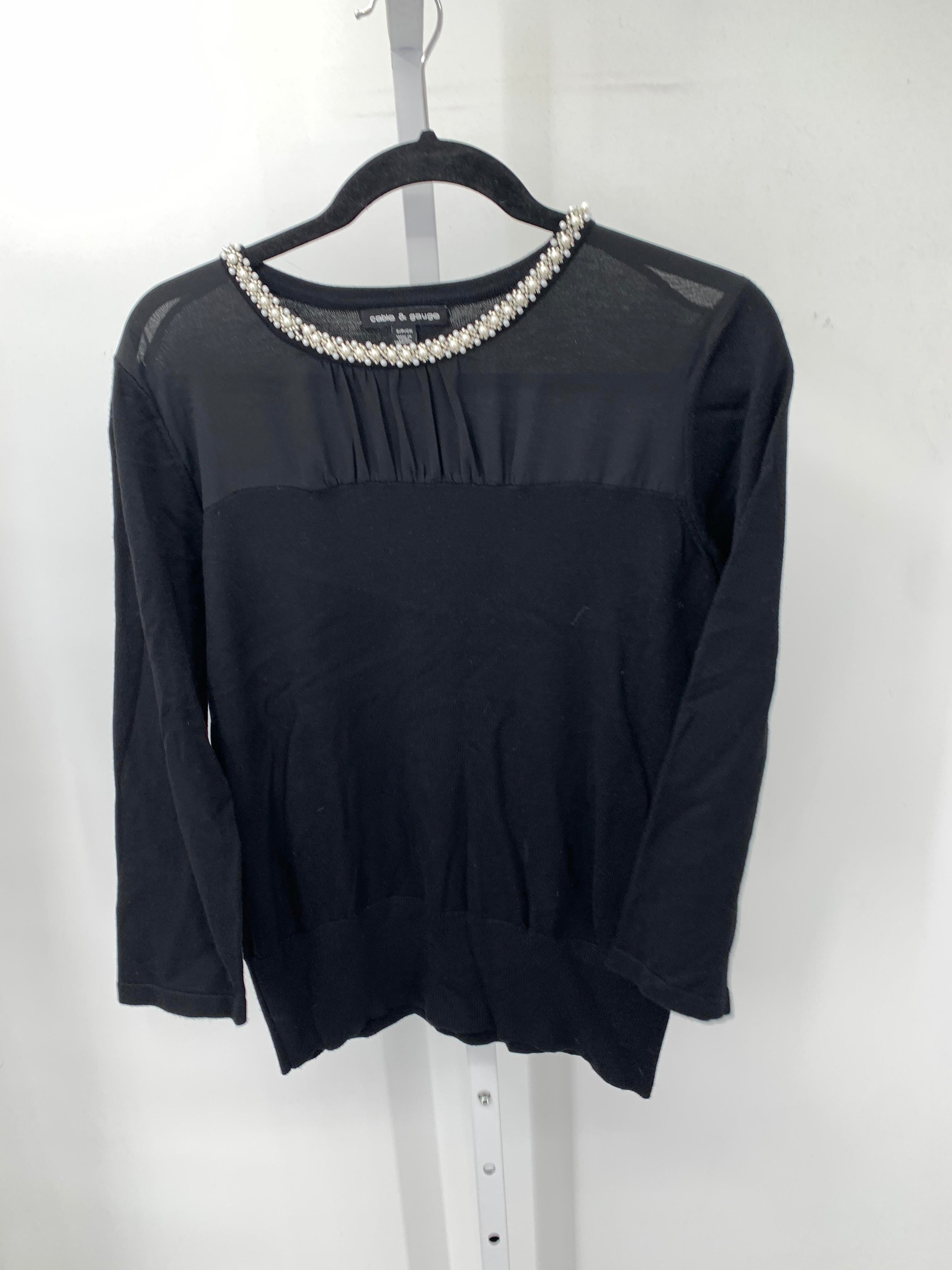 Cable & Gauge Size Small Misses 3/4 Sleeve Shirt