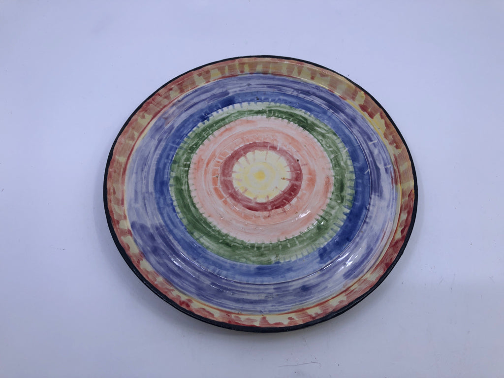 WATER COLOR CERAMIC ROUND SERVER.