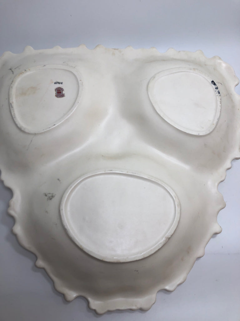 VTG DIVIDED PORCELAIN SERVING TRAY.