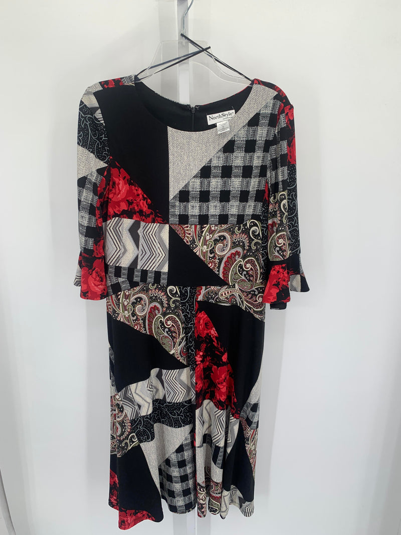 North Style Size 10 Misses 3/4 Sleeve Dress