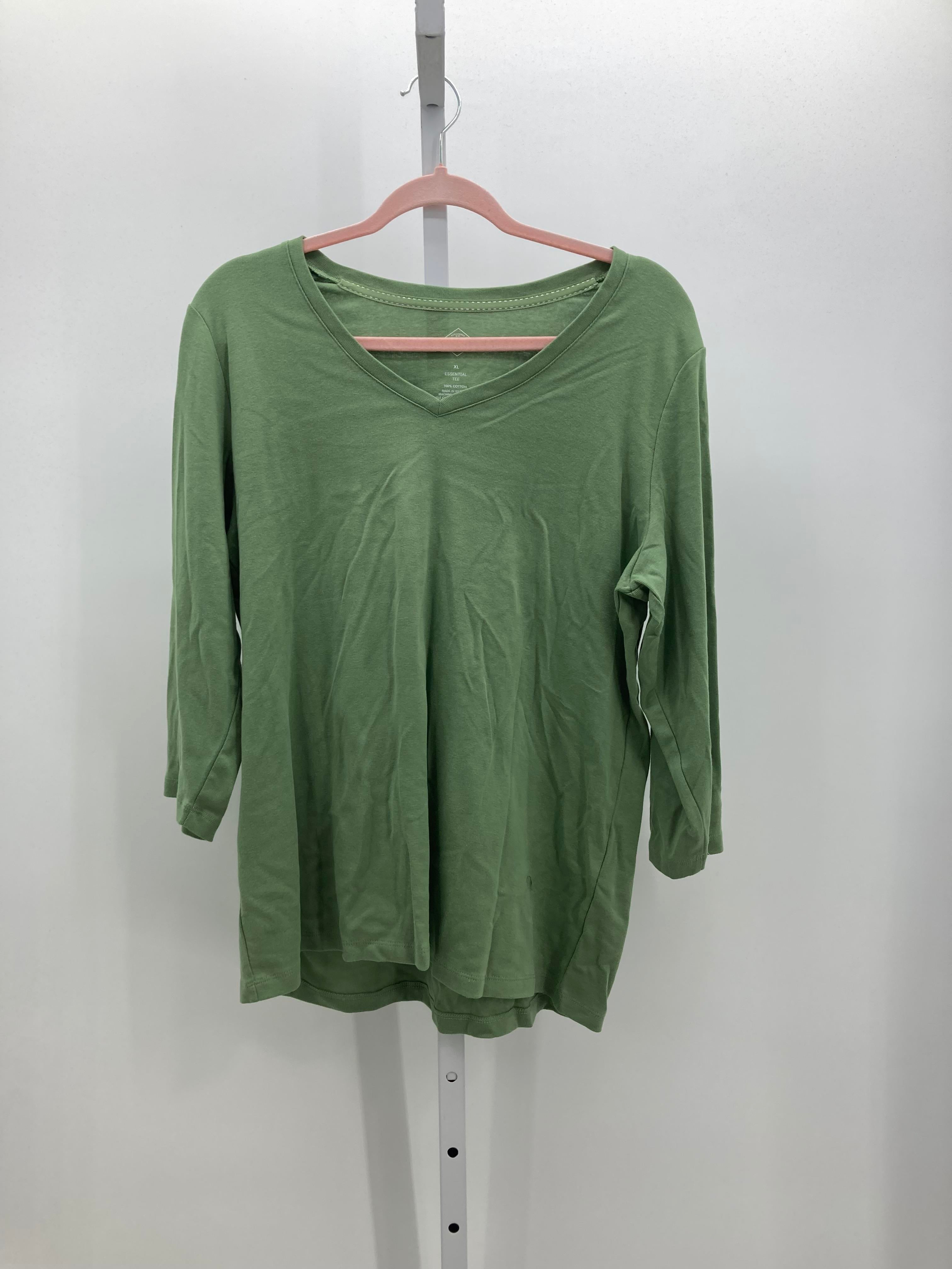 St. Johns Bay Size Extra Large Misses 3/4 Sleeve Shirt