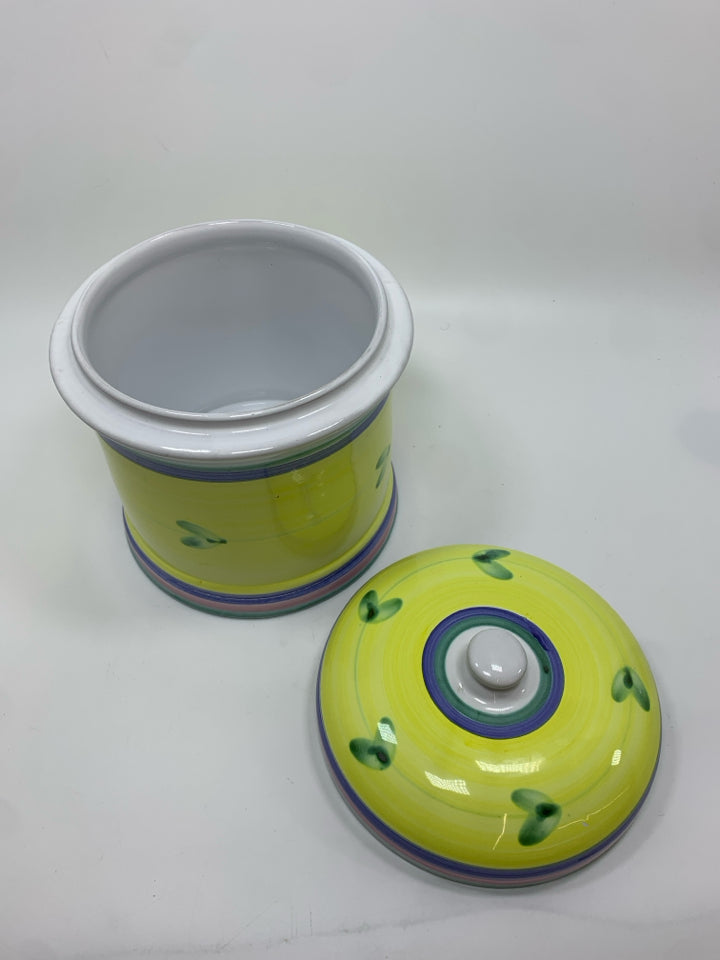 3PC CALECA YELLOW CAROUSEL CANISTER SET.