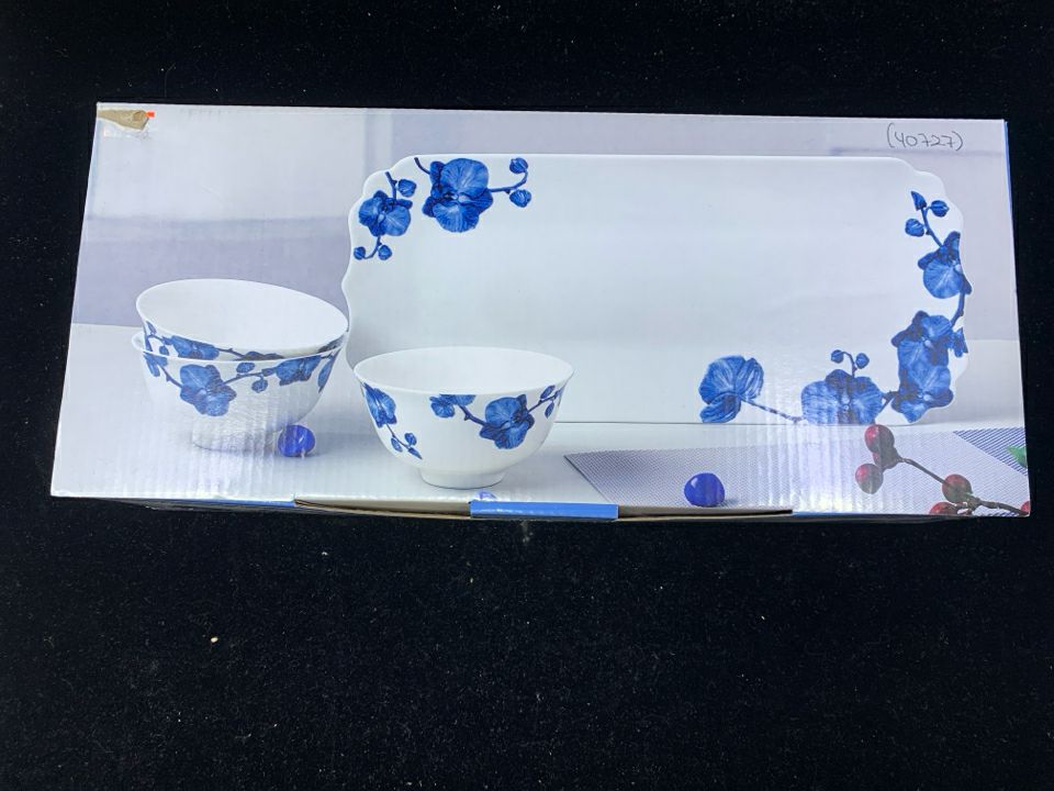 3pc NIB BLUE GARDEN DIP SET.